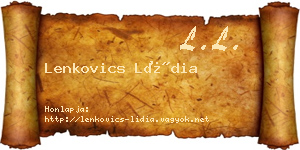 Lenkovics Lídia névjegykártya